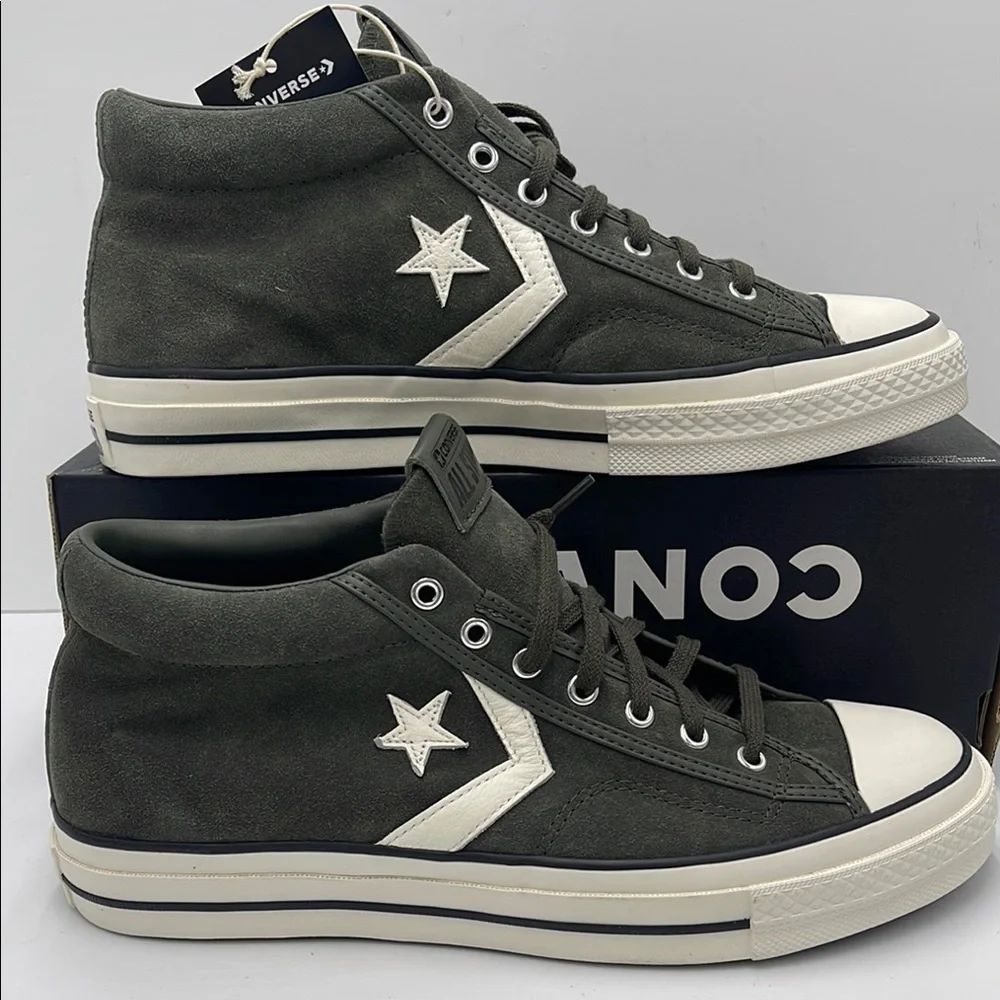 Converse Men's Black High-Top Sneakers A09463C
STAR PLAYER 76 MID CAVE GREEN - Picture 1 of 16